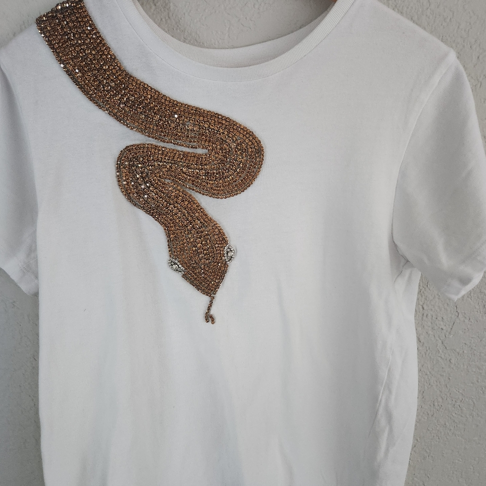 Retrofete bronze crystal t shirt